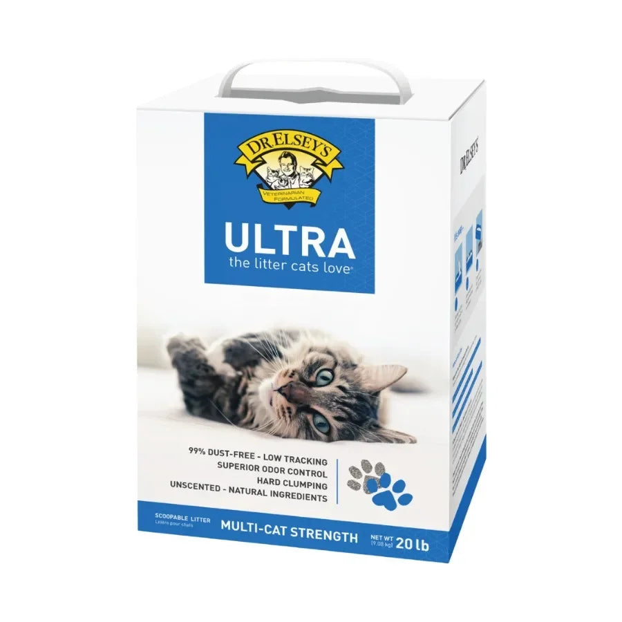 3 pack Ultra Unscented Clumping Clay Cat Litter 20 lb. Box
