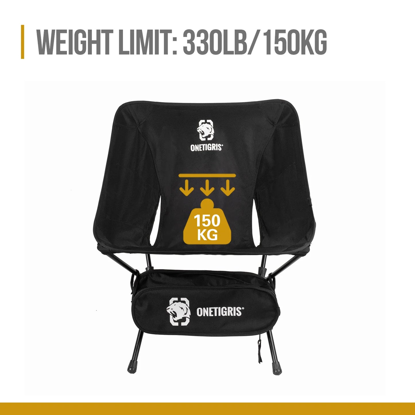 Ultralight Camping Chairs 150KG Capacity Portable Beach Folding Chairs for Outdoor Fishing, Travel, Trekking, BBQ Parties, Gardening Indoor Use