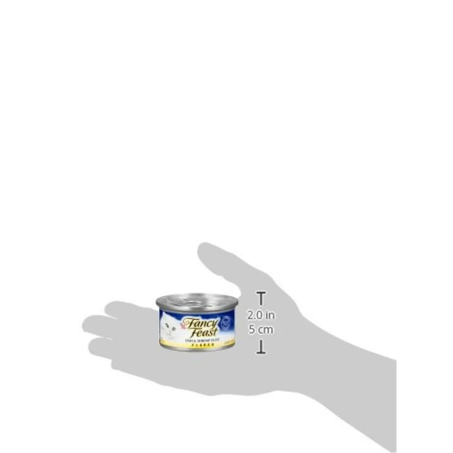 Wet Cat Food Flaked Fish and Shrimp Feast - Pack of 24/3 oz. Cans