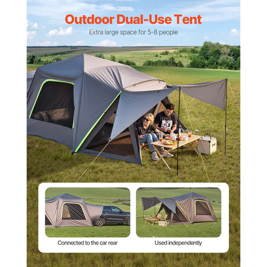 SUV Tent for Camping Waterproof PU2000mm Spacious Double Layer Design SUV Camping Tent with Shade Awning , Mesh Windows