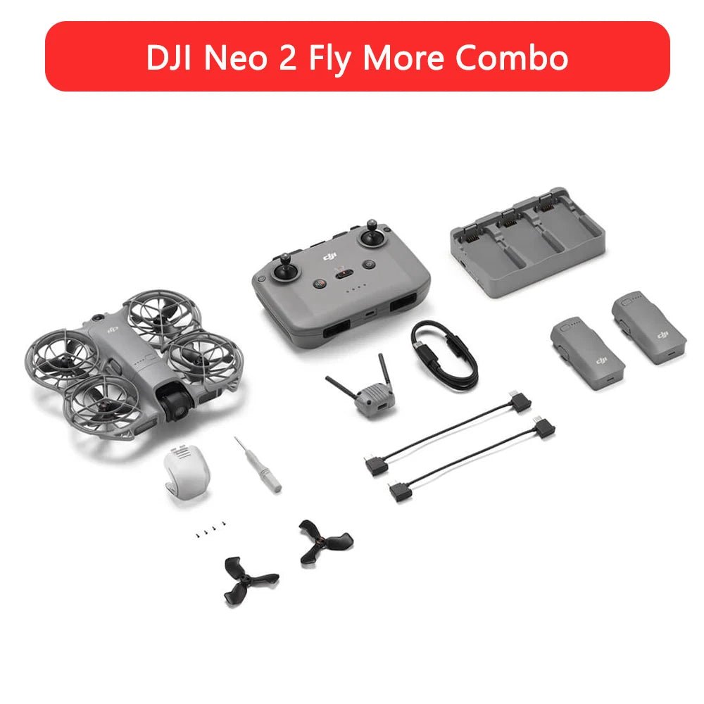 Neo 2 4K Drones With Camera Palm Takeoff & Landing Gesture Control Smooth Reliable Tracking 12 m/s Faster Tracking Speed Lightweight Foldable Mini Drone All-Around Safety & Flexible Flight With 3 Batteries