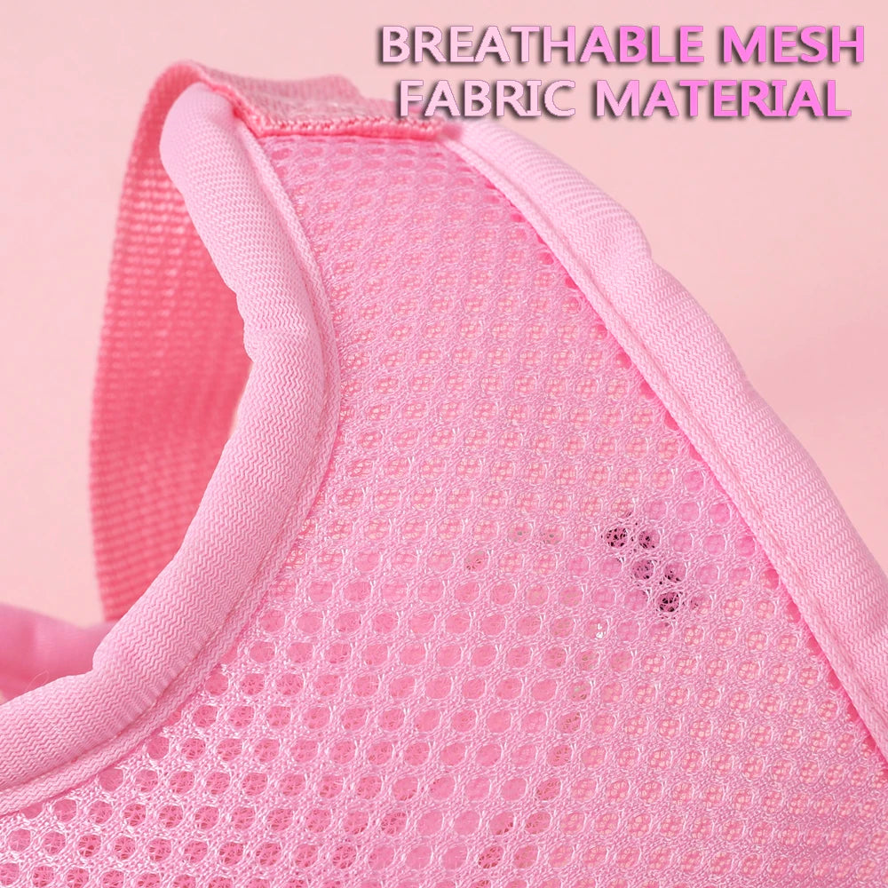 New Breathable Cute Cat Harness Set Butterfly Small Dog Harness Set Walk Outdoors Puppy Chest Vest Leash Accessories