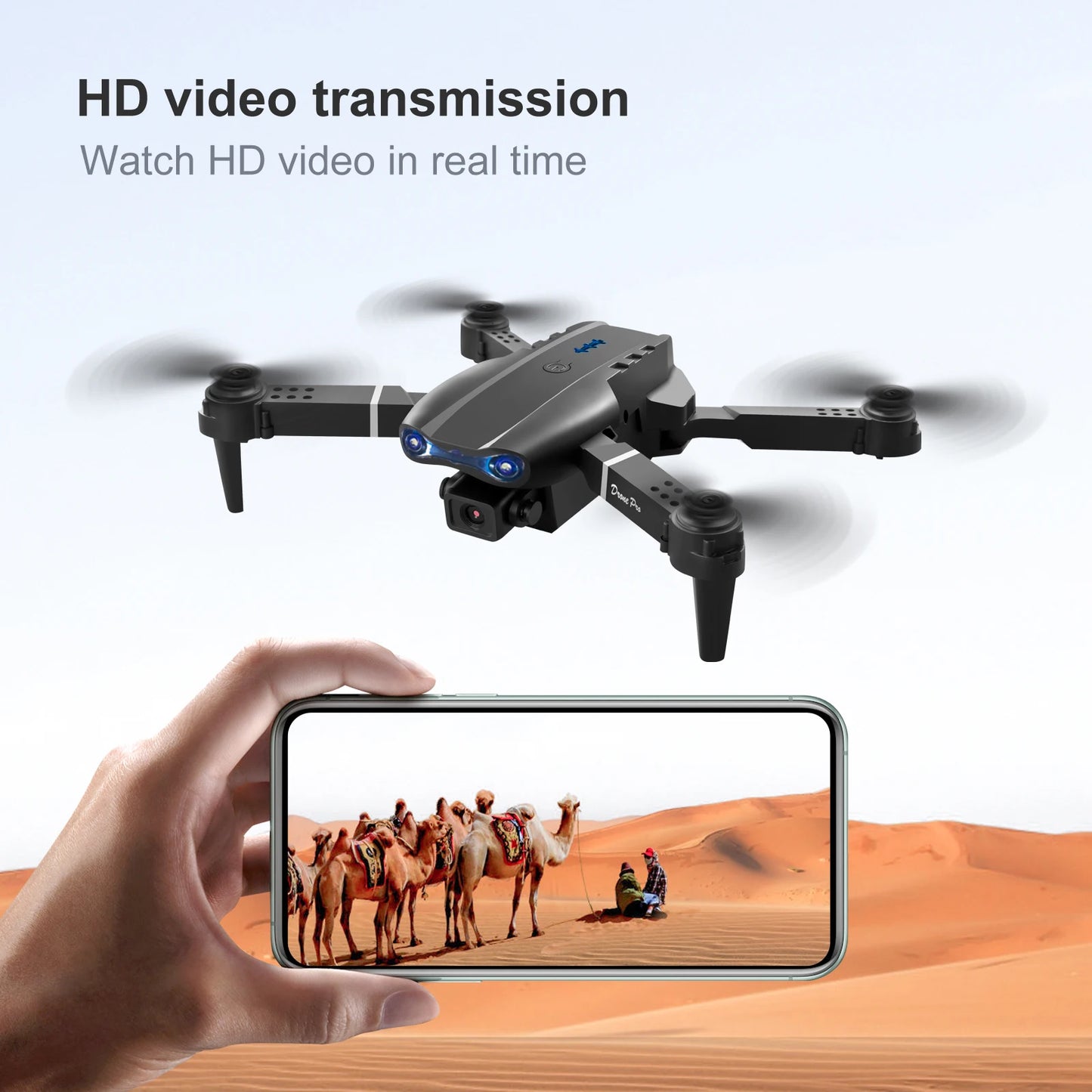 E99 Foldable Drone Dual Screen Switch Fine Tuning Button Gesture Control Optical Flow Indoor Hover Outdoor Aerial RC Quadcopter Drone