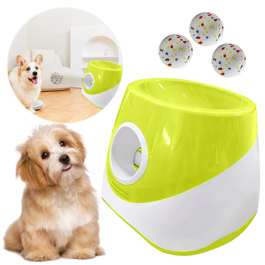 Dog Ball Thrower With 3 Tennis Balls Ball Thrower Machine Rechargeable Small Dog Ball Thrower for Small, and Medium Breeds