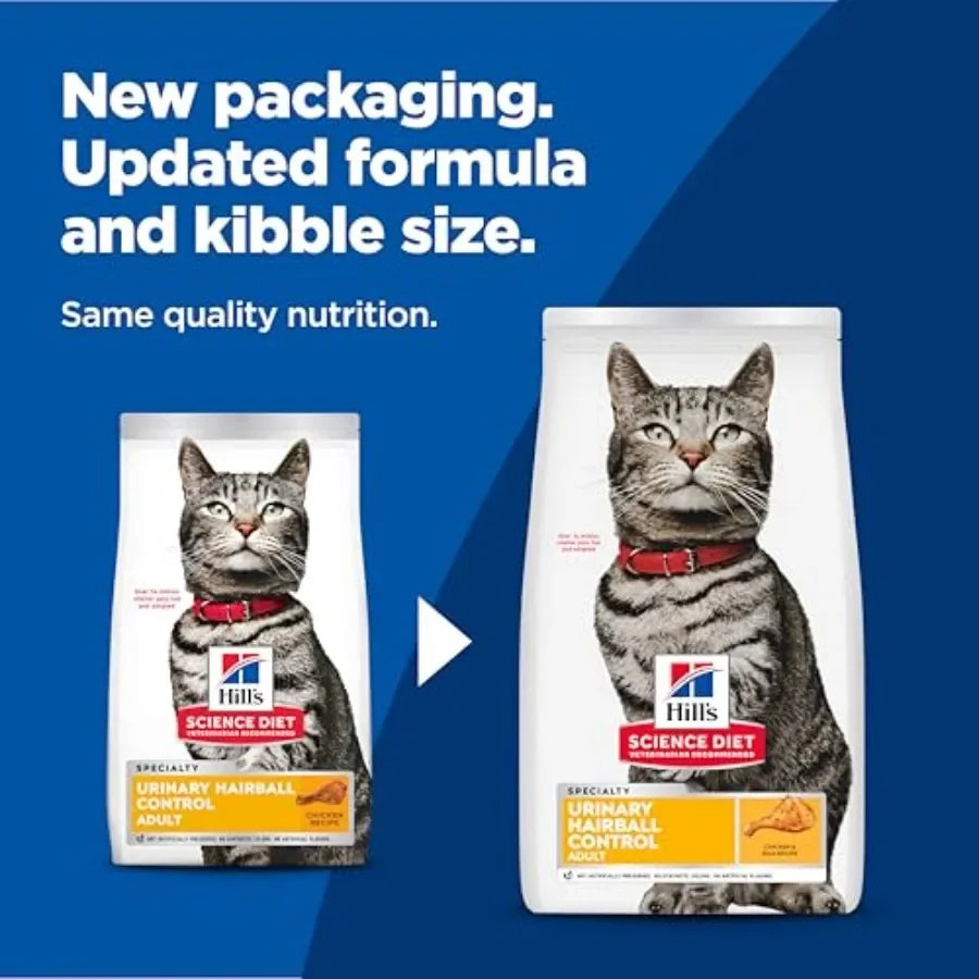Adult Urinary and Hairball Control Dry Cat Food, Chicken, 7 lb. Bag
