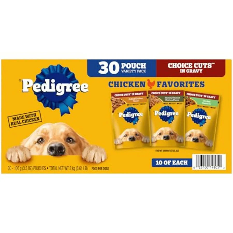 Choice Cuts in Gravy Wet Dog Food, Adult Soft Wet Dog Food, Variety Pack, 3.5 oz. Pouches