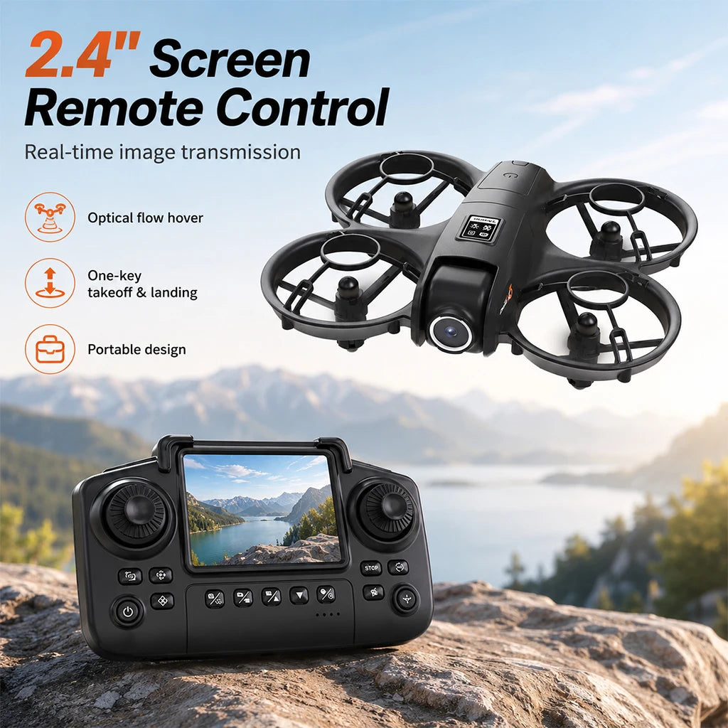 Portable Drone Dual Camera Aerial PLY3 Portable Drone Dual Camera Aerial Photography 2.4 Inch Screen Remote Control WIFI Image Transmissiohotography 2.4 Inch Screen Remote Control WIFI Image Transmission Optical Flow Hove