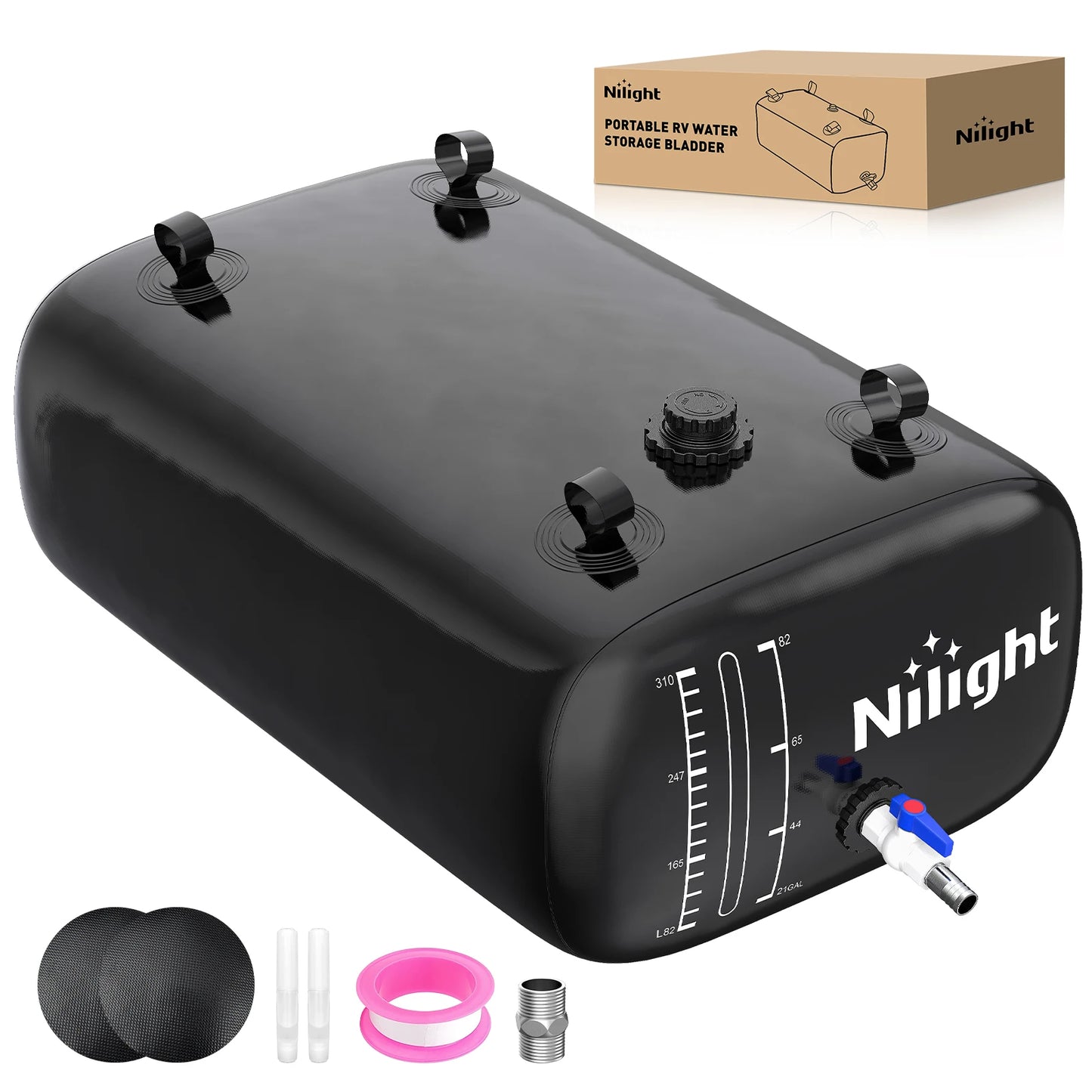 RV Tanks Car Travel 330L Water Storage Bladder RV Potable Water Bladder Tank Camping Hand Wash Holding Tank For Camper Boat