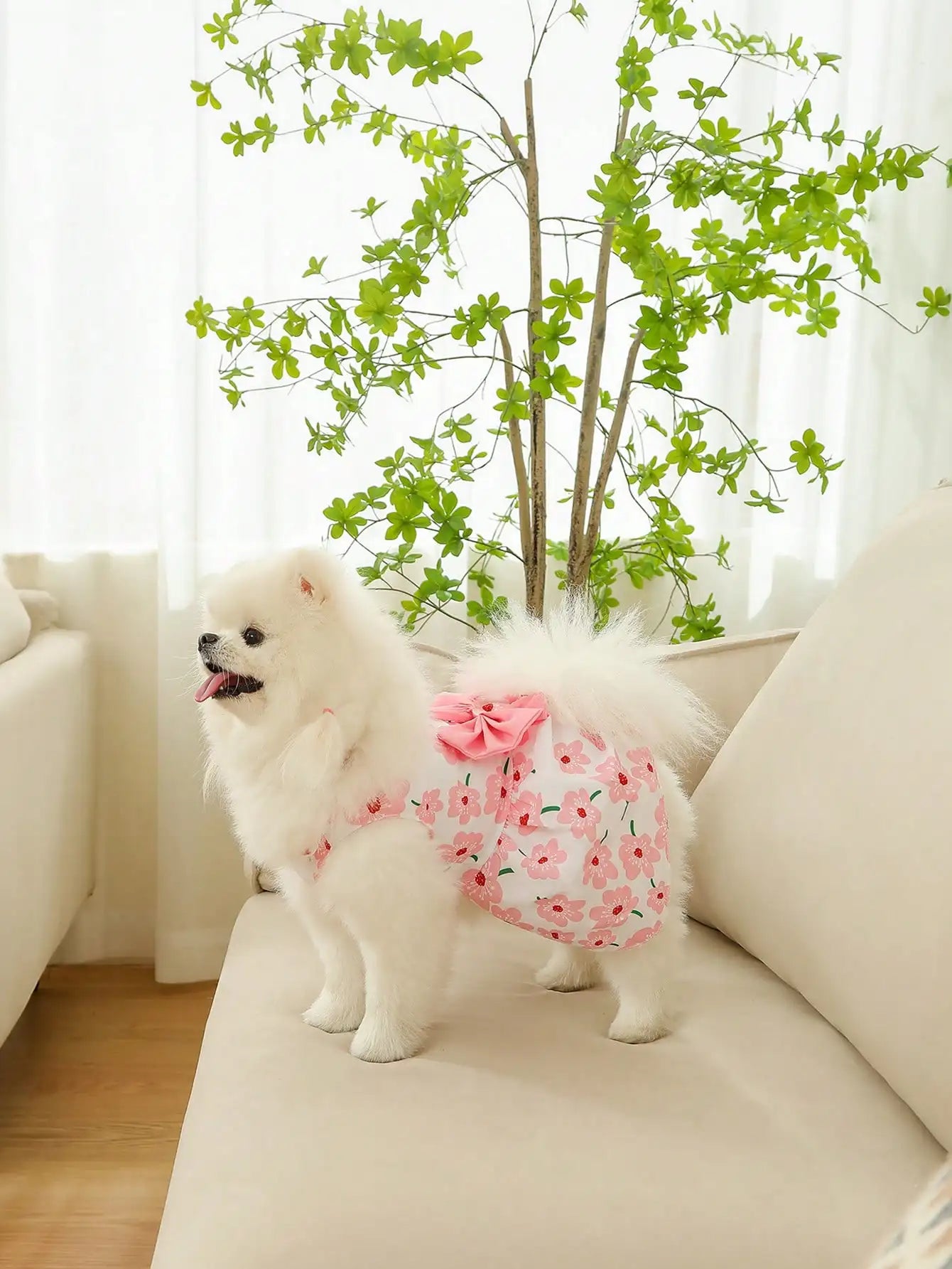 1pc Cute Letter Embroidered Pet Dress For Cats & Dogs, Ruffled Trim Costume For Christmas Party, Holiday Photo Outfit, Birthday Gift, Puppy Kitten Apparel, Festive Pet Clothing, Cute Animal Fashion, Dog Dress For Special Occa