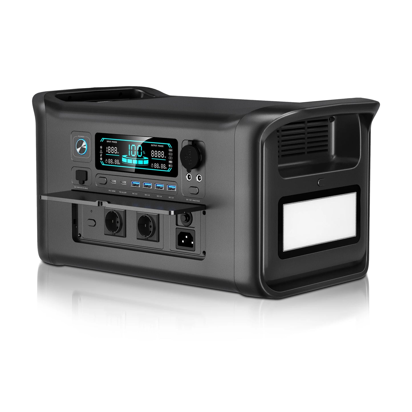 RV Camping AP1000 AP2000 1800W/2400W Solar Generator  Portable Mobile Power Station 200W Solar Panels Portable Foldable