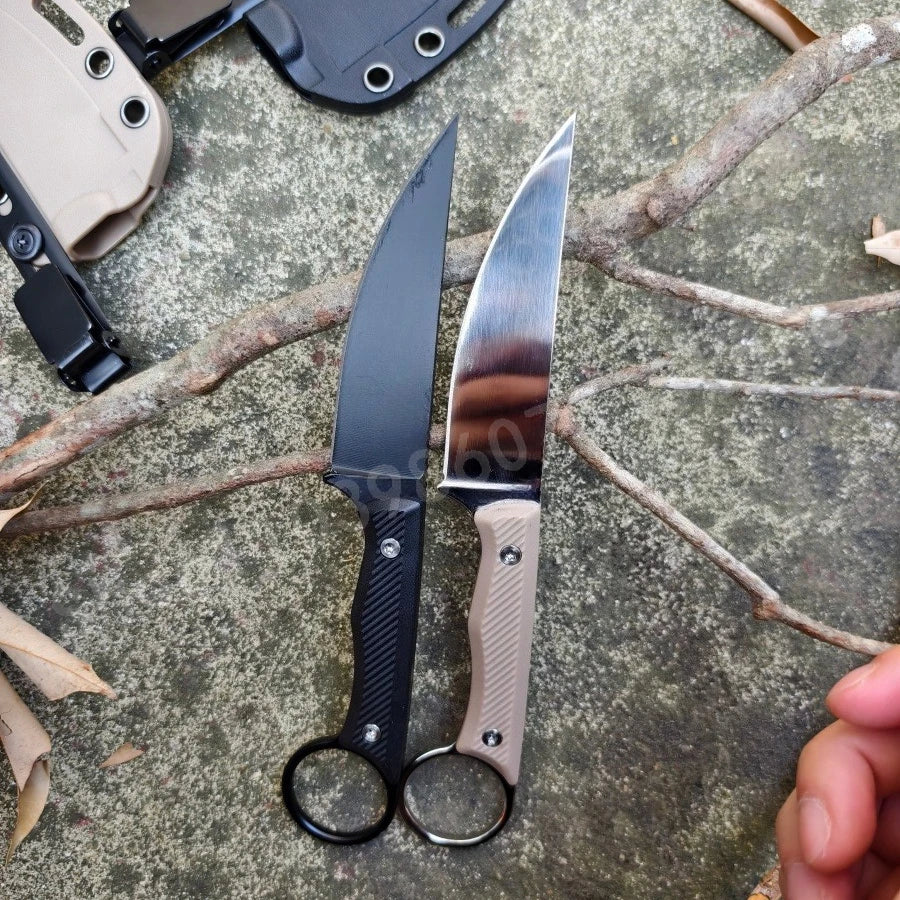 Sheathed Fixed Blade Made of 8Cr13Mov Steel A Nylon Fiber Handle and Is Lightweight and Durable Suitable for Camping Fishing