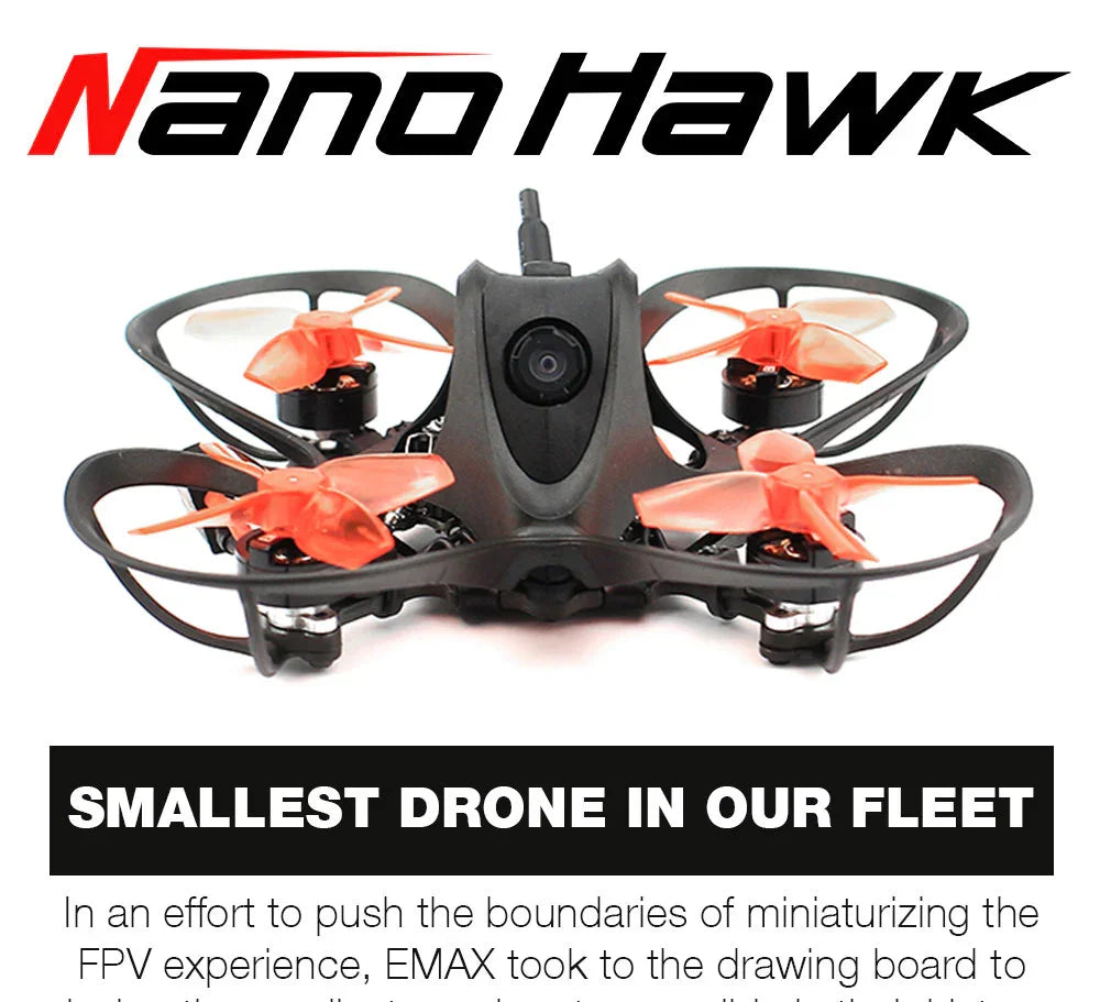 USA Official Nanohawk 65mm 1S Whoop FPV Racing Drone BNF FrSky D8 Runcam Nano3 Camera 25mw VTX 5A Blheli_S ES Tinyhawk
