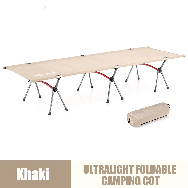 Marching Bed, Portable Folding Bed, Ultra-Light Aluminum Alloy Sleeping Bed, Outdoor Camping, and Travel
