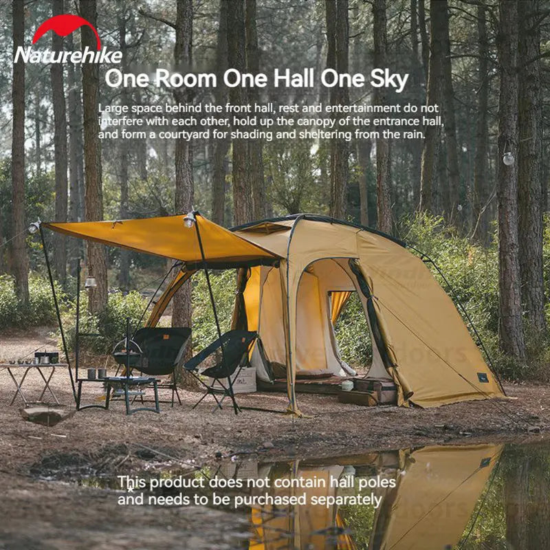 Dune 7.6 Camping Tent 2 People 4 Season Tent Ultralight PU2000mm Outdoor Travel King Tent With Chimney Screen Window
