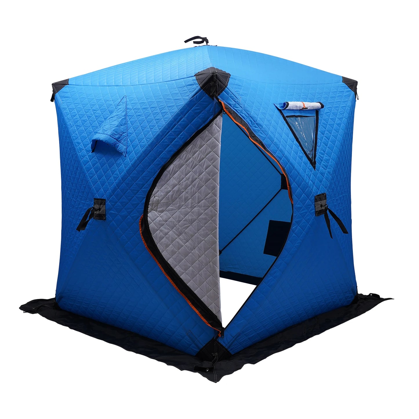 Orange / Blue / Red / Camouflage Ice Fishing Tent Outdoor Square Thermal Shelter Dual Zipper Windproof Tent for Camping Hiking Fishing