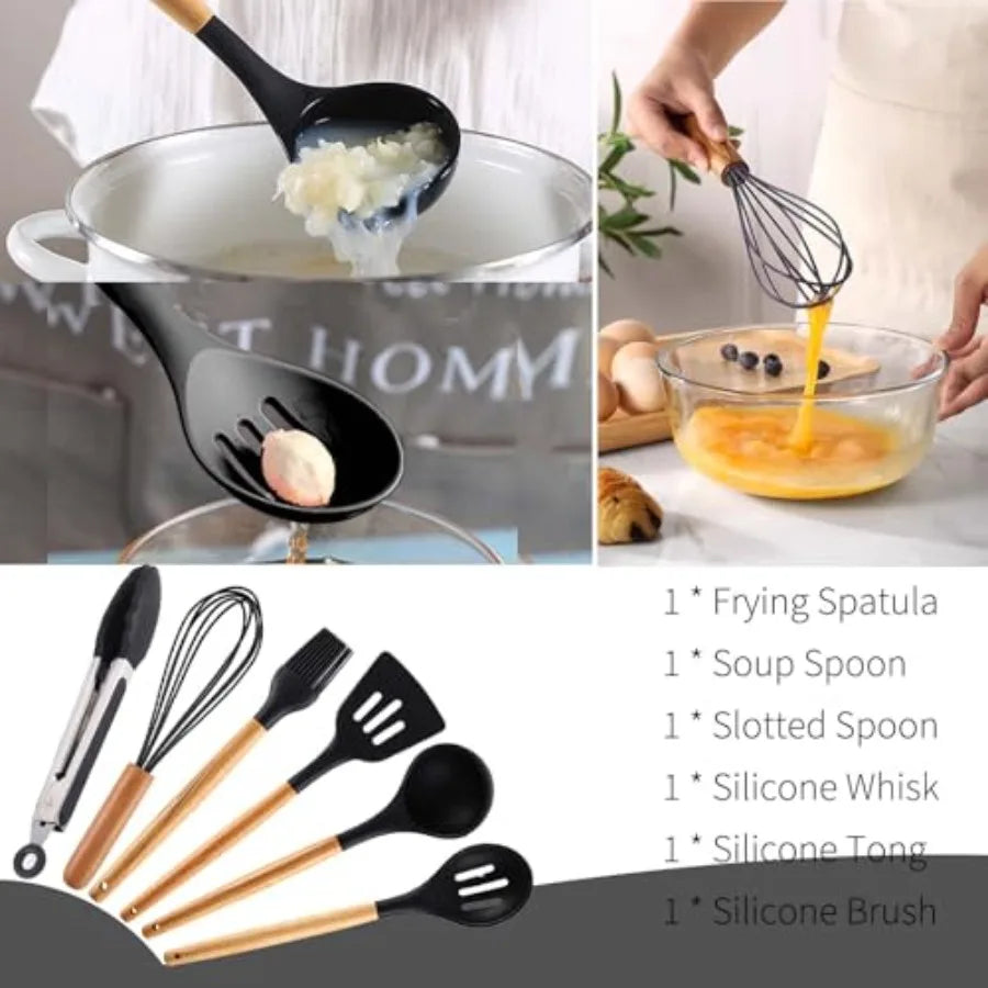 Silicone Camping Cooking Set Car Camping Essentials Cooking Kitchen Set, RV Camping Cookware Must Haves Gifts Camping Cooking Essentials