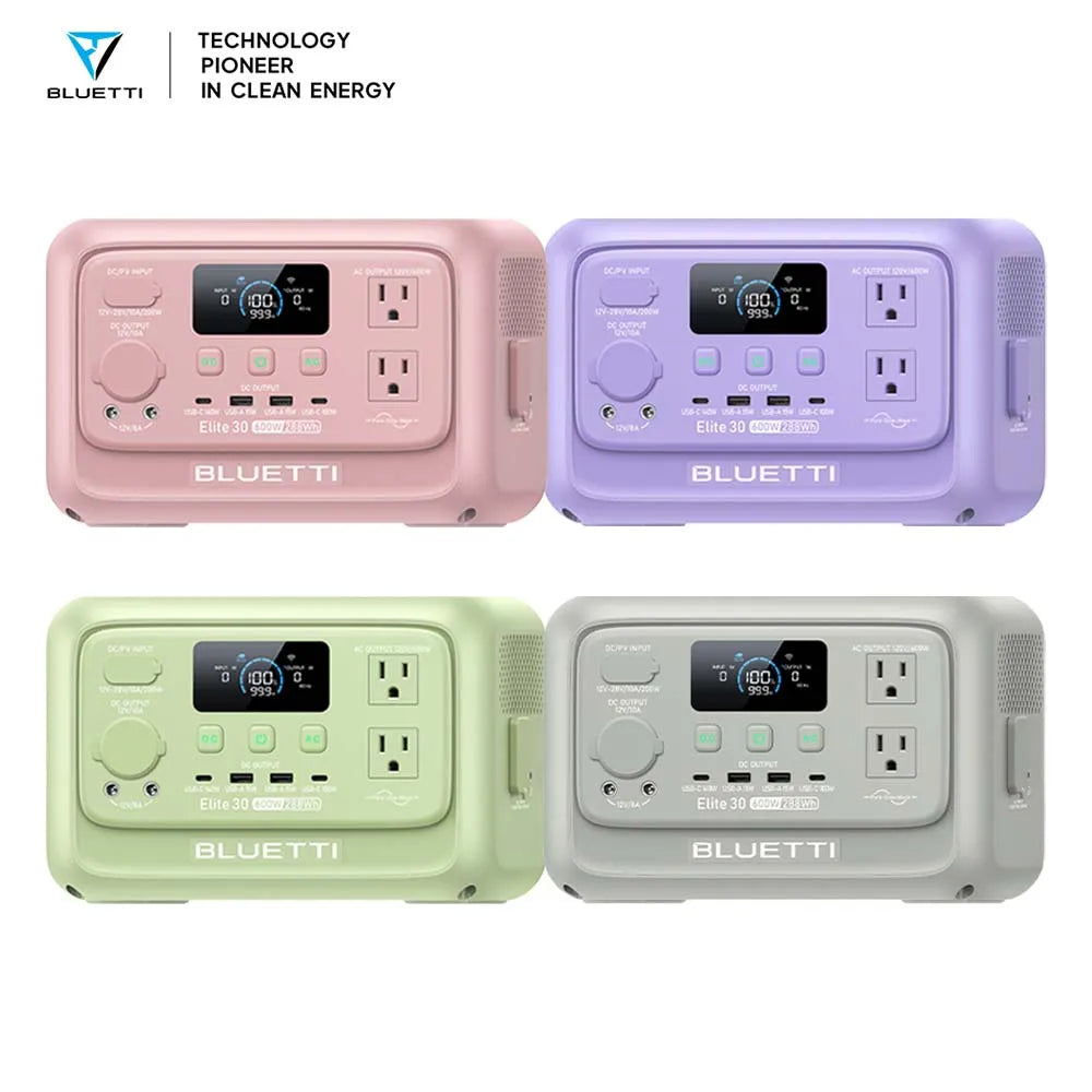 【Renew] Elite 30 V2 Portable Power Station 288Wh 600W Peak Large Capacity Solar Generator For Outdoor Camping Home Emerge