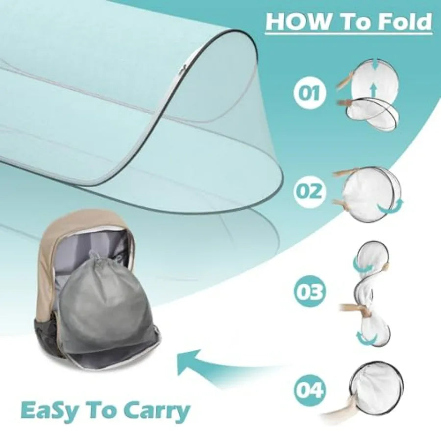 78" * 31" * 23" Large Pop-Up Mosquito Net, Lightweight, Breathable, and Soft Convenient Mesh Tent, Foldable and Durable, Mosquito Net