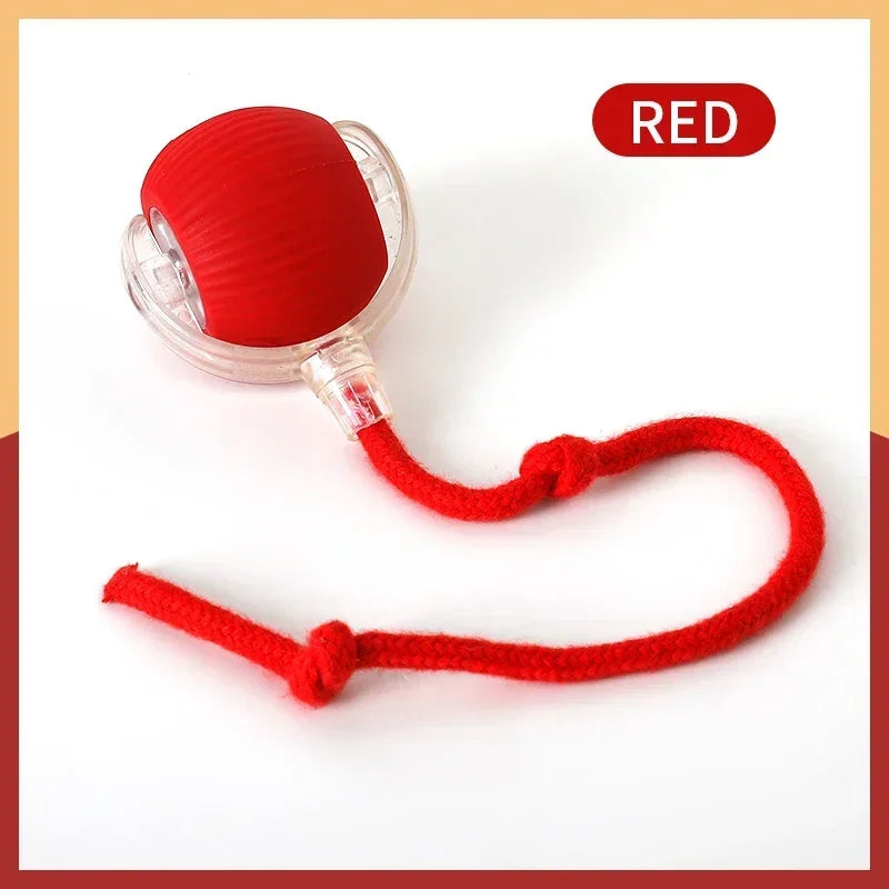 Interactive Ball Toys Automatic Rolling Ball Faux Tail Rechargeable Smart Pet Electric Toy Dog Cat Training Imitate Mouse