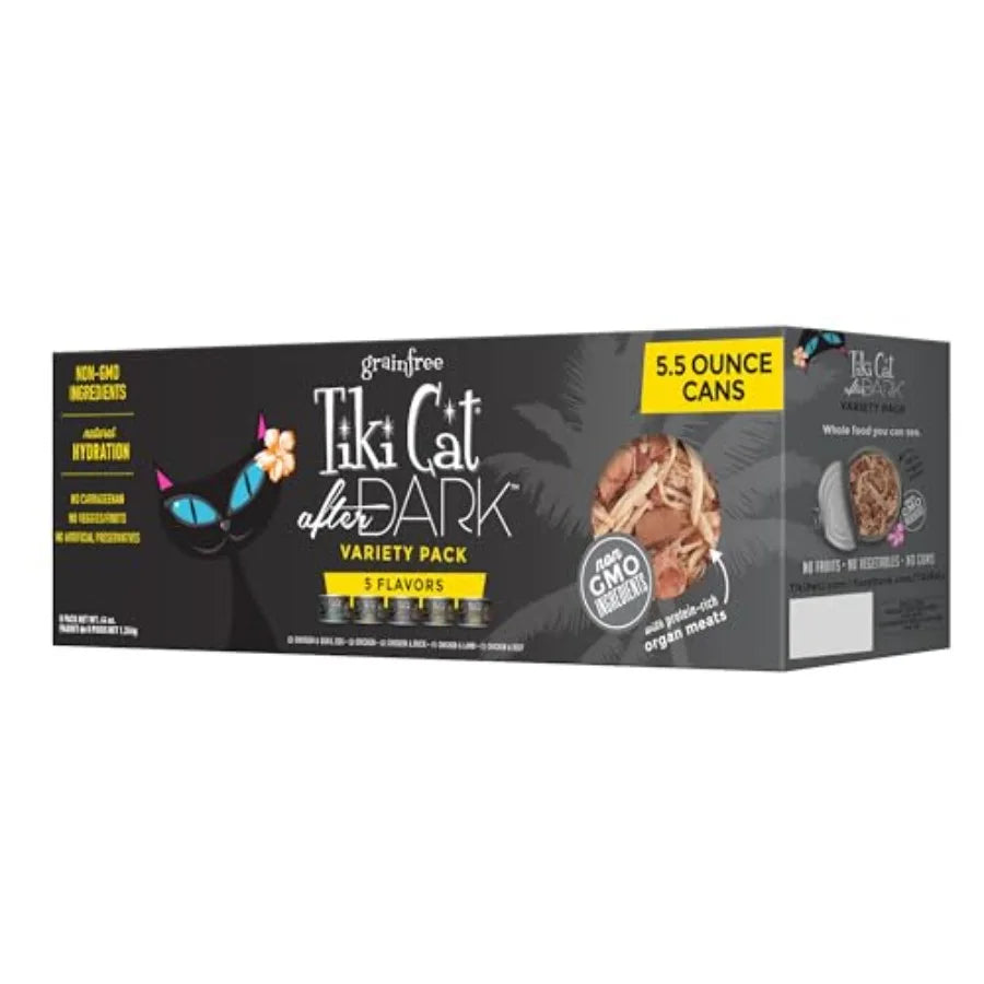 After Dark Wet Cat Food, Variety Pack, 5.5 oz. Cans 8 Count