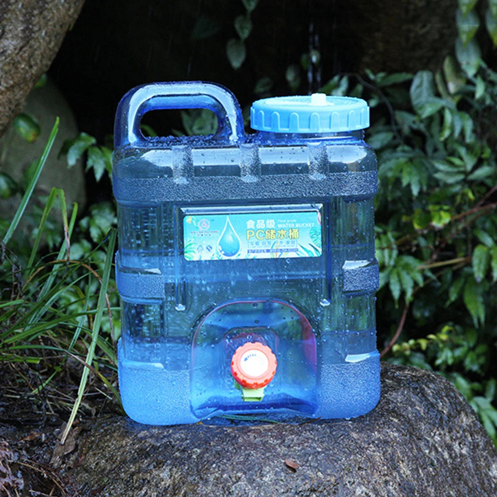 Portable Water Container with Spigot Large Capacity Water Storage Carrier Water Storage Container for Hiking Self-Driving Tour