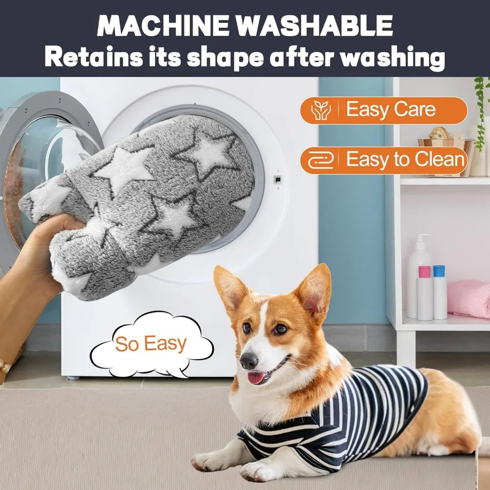 All-Season Dog Bed Mat – Reversible Plush & Canvas Crate Pad, Machine Washable, for Small Dogs Up to 25 lbs