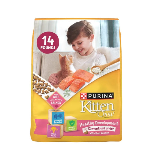 Kitten Chow Healthy Development With Real Salmon Cat Food, 14 lb Bag