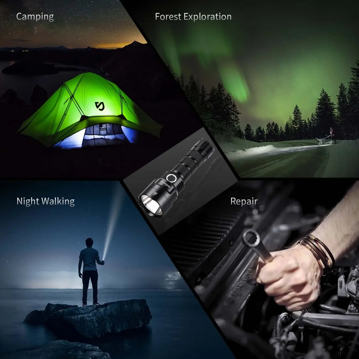 C8G SST40 Powerful LED Flashlight 21700 With Power Indicator Lantern 18650 Torch 2 Groups Ramping SOS Beacon Outdoor