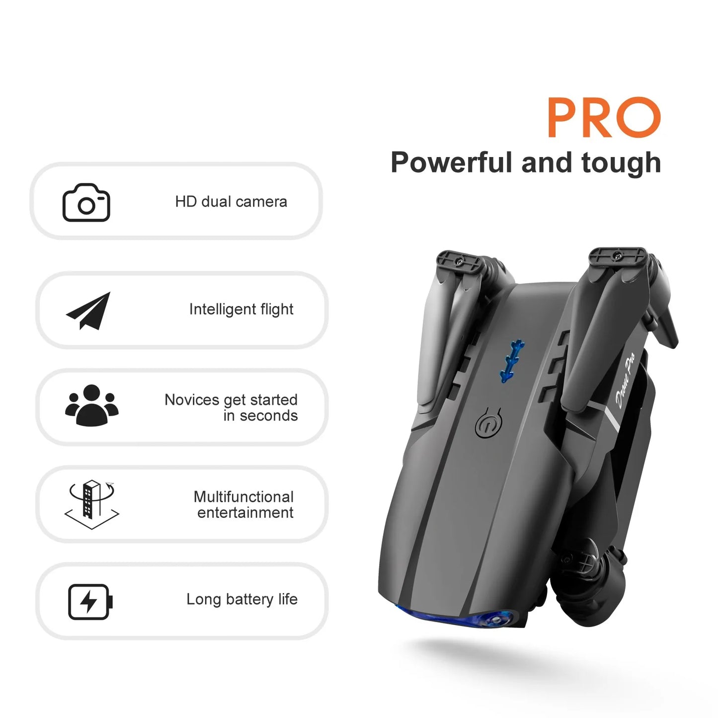 E99 Foldable Drone Dual Screen Switch Fine Tuning Button Gesture Control Optical Flow Indoor Hover Outdoor Aerial RC Quadcopter Drone
