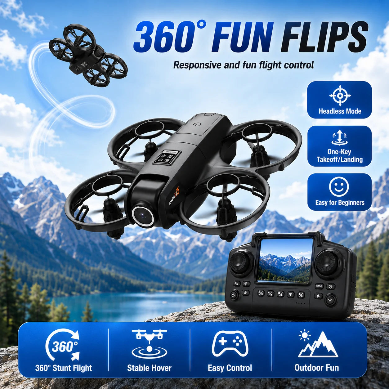 RC Drone Dual Camera Adjustable Lens 50X Digital Zoom Gesture Snapshot Video WIFI Image Transmission Aerial Photography Drone With APP Control