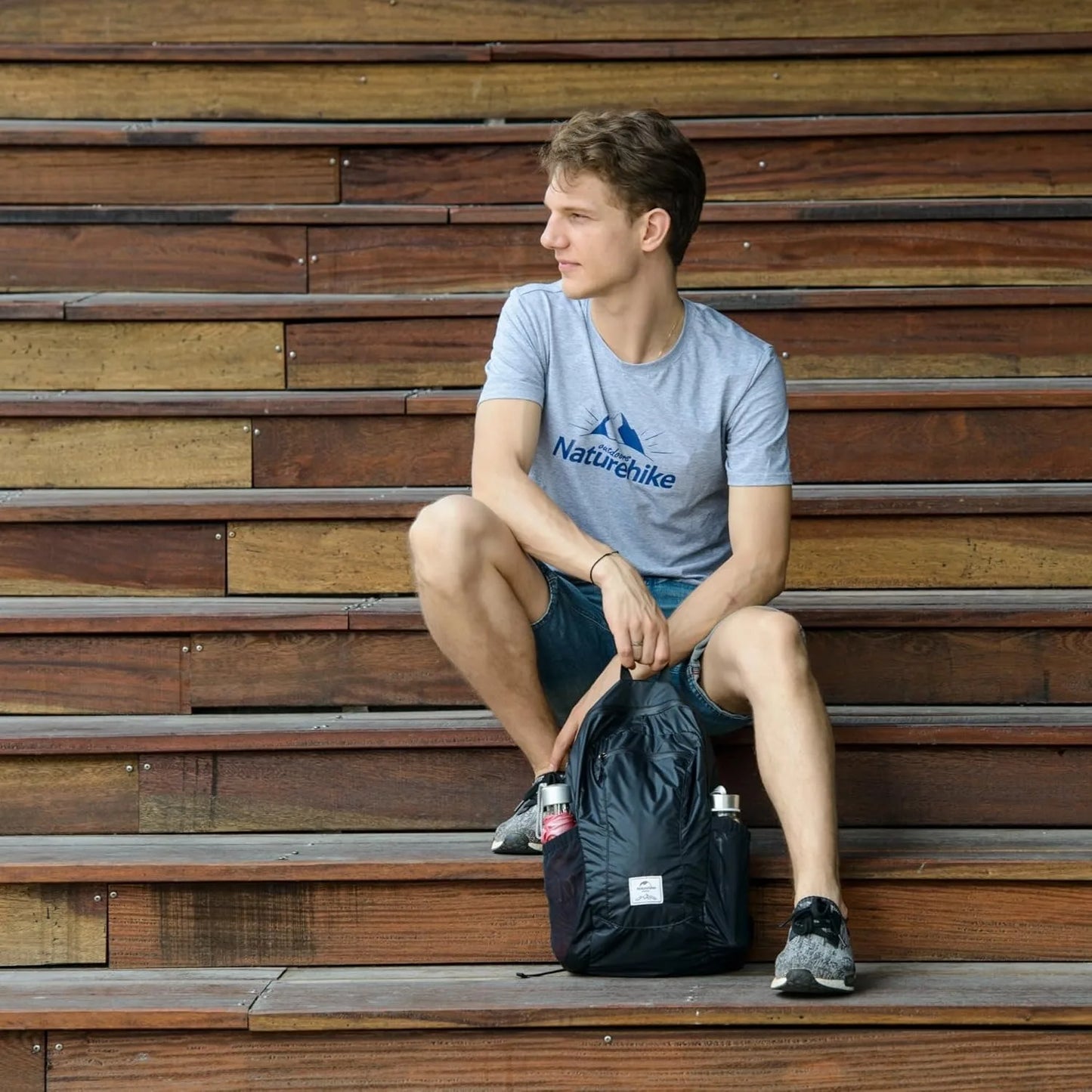 18L Silicone Folding Backpack Lightweight Portable Waterproof Bag Women/Men Bag Outdoor Hiking Shoulder Skin Bags
