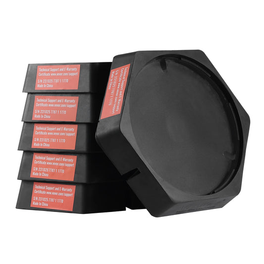 RV Leveling Pads Round Landing Feet Permanent Attached Jack Stabilizers Rubber Travel Trailers Class A/C Motorhome