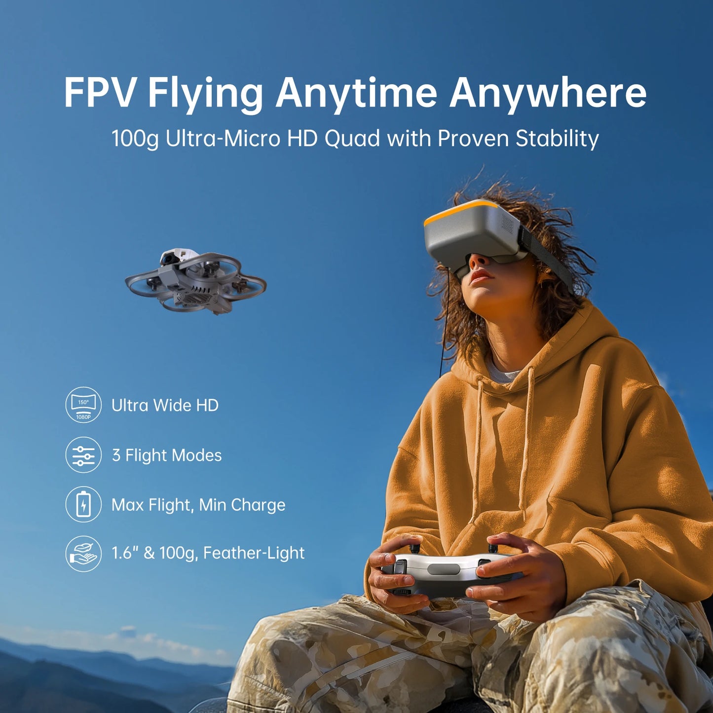 Protos FPV Kit Racing Drone Radio Transmitter Alink FPV Goggles Ascent HD RC Quadcopter Mini Drone Toys as Gift