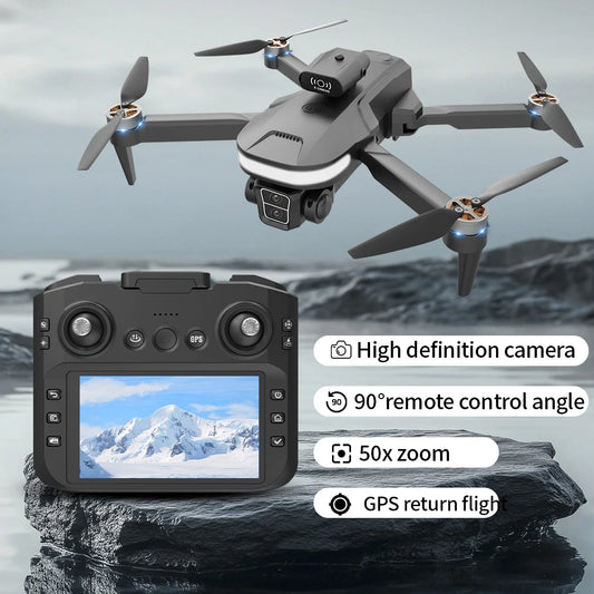 Drone With 8K Professional Dual Camera Studio With Remote Control Has 4.5 Inch Screen, 360° Omni-Directional Obstacle Avoidance