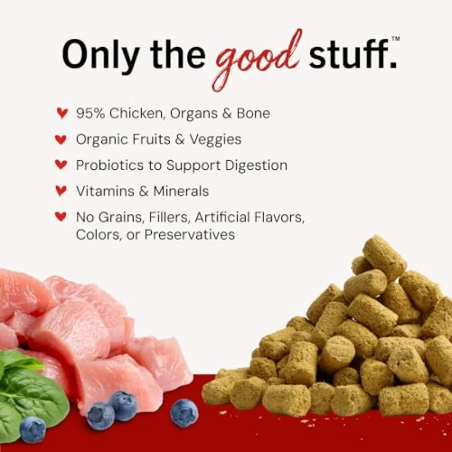 Freeze-Dried Raw Meal Mixers- Dog Food Topper and Mixer - Made with 95% Cage-Free, Organs and Bone - Perfect for Picky Eaters -