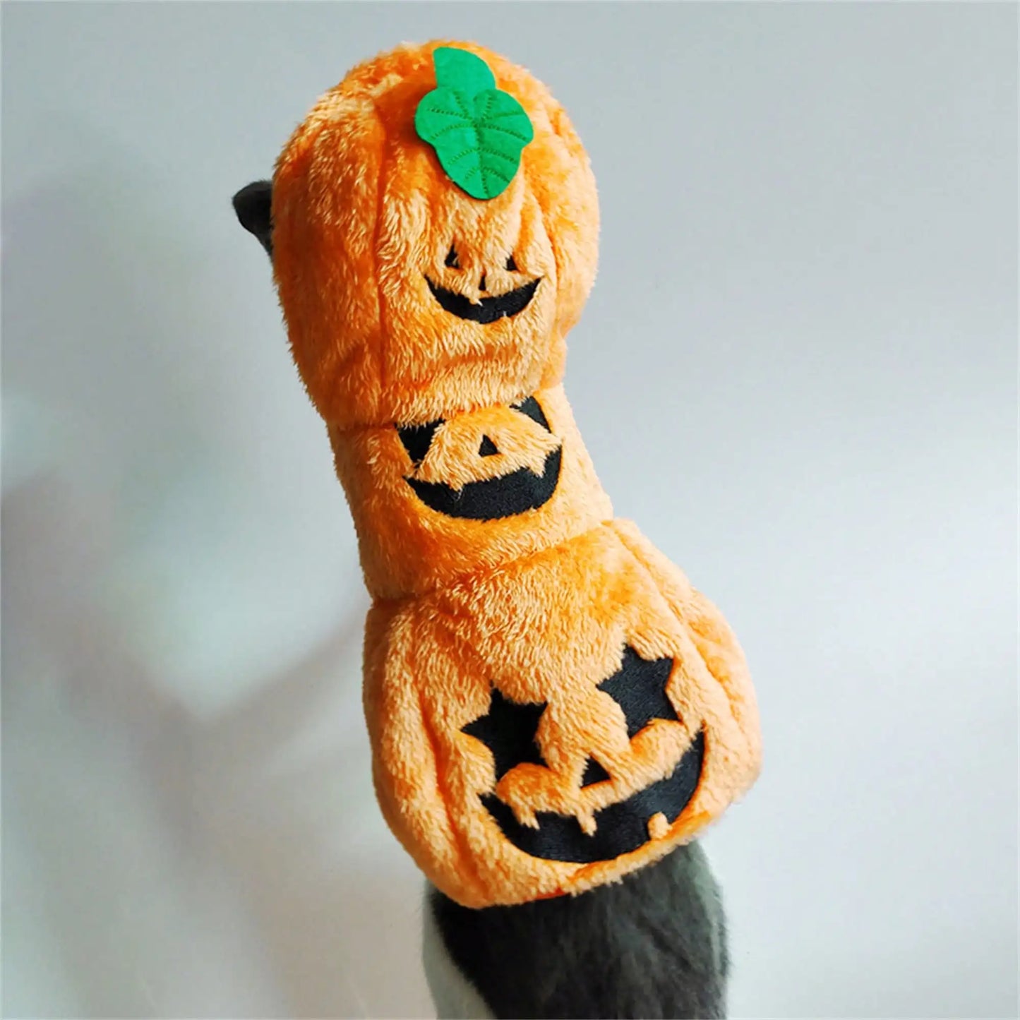 Halloween Pumpkin Costumes For Dogs, Pet Cosplay Clothes Warm Fleece Hoodie