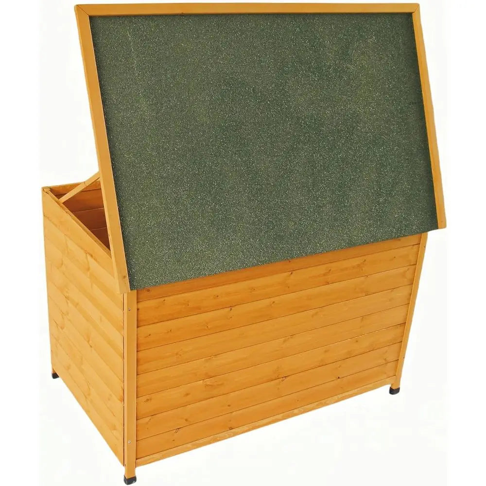 Wooden Doghouse or Small, Medium, Large Dogs, Waterproo, Outdoor/Indoor Kennel,Puppy Shelter with Elevated loor (Natural, M)