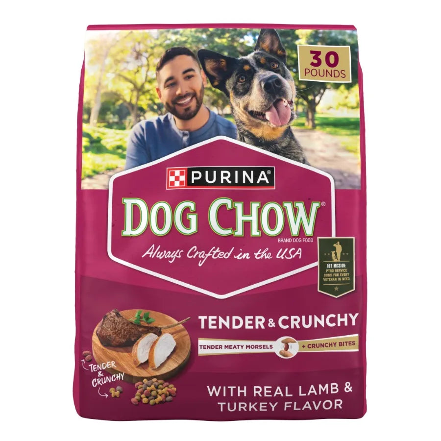Tender and Crunchy with Real Lamb and Turkey Flavor Adult Dry Dog Food, 30 lb Bag