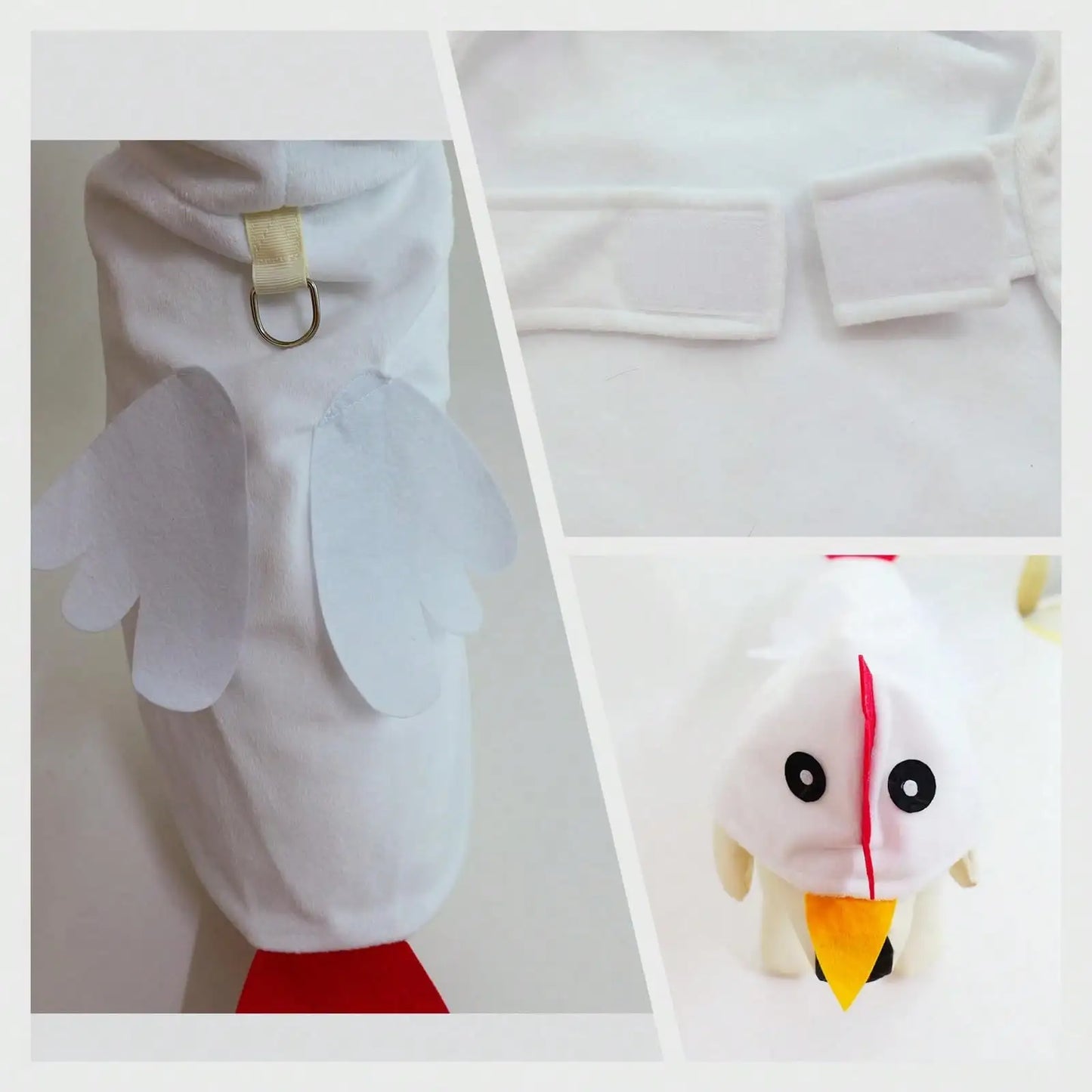 Dog Halloween Costumes Dog Chicken Costume Halloween Pet Clothes For Halloween Pet Party Cosplay White, Large