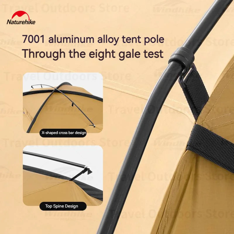Dune 7.6 Camping Tent 2 People 4 Season Tent Ultralight PU2000mm Outdoor Travel King Tent With Chimney Screen Window