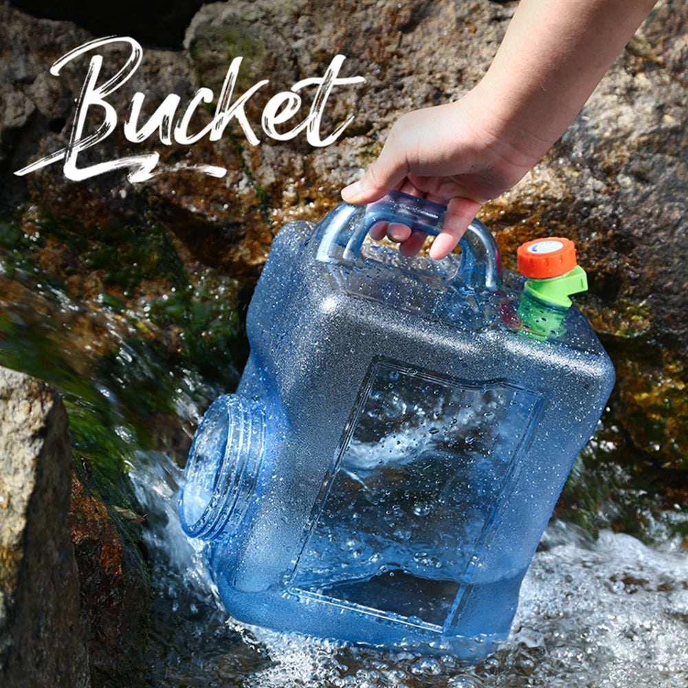 5/5.5/7.5/10/12/15/22L Capacity Pure Water Buckets Container With Faucet Portable Driving Water Tanks Emergency Water Storage