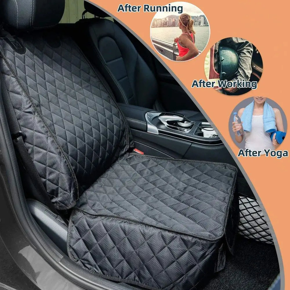Front Seat Car Cover, Full Protection Dog Car Seat Cover with Side Flaps, Nonslip Scratchproof Seat Cover for Cars, Trucks, SUVs