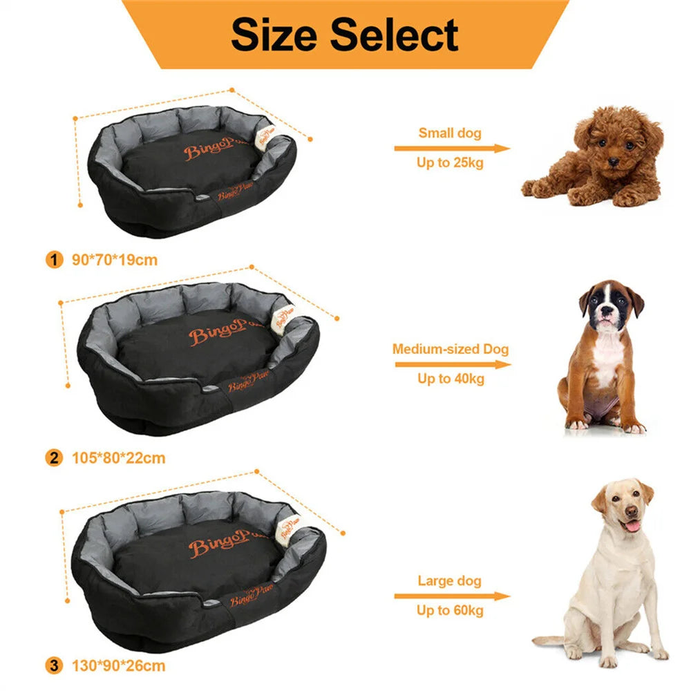 XXL, XL, L Orthopedic Sofa Dog Bed Waterproof Pet Mat Kennel Washable Pet Puppy Basket Cushion Removable fr Small, Medium, Large Dog
