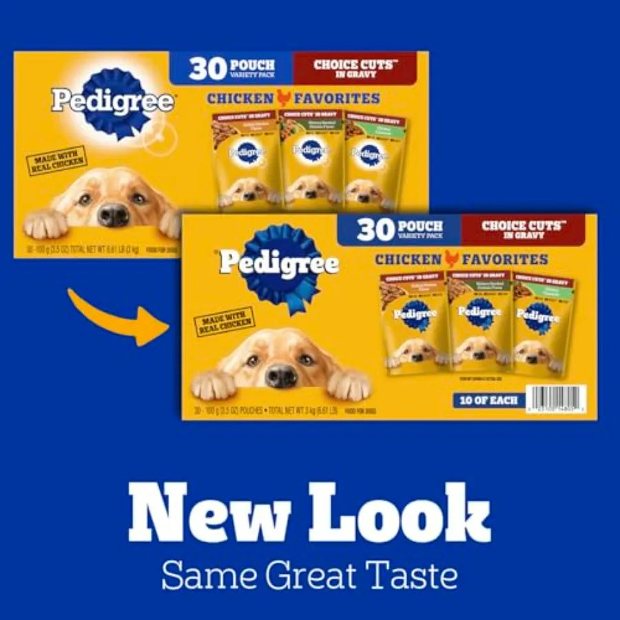 Choice Cuts in Gravy Wet Dog Food, Adult Soft Wet Dog Food, Variety Pack, 3.5 oz. Pouches