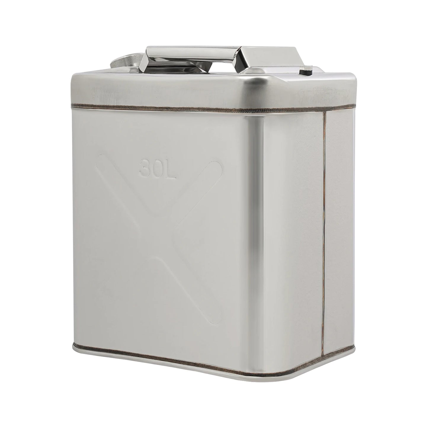 304 Stainless Steel Water Container 7.93 Gal, Portable Water Tank Oil Tank with Pouring Hose & Air Vent for Outdoor RV Camping