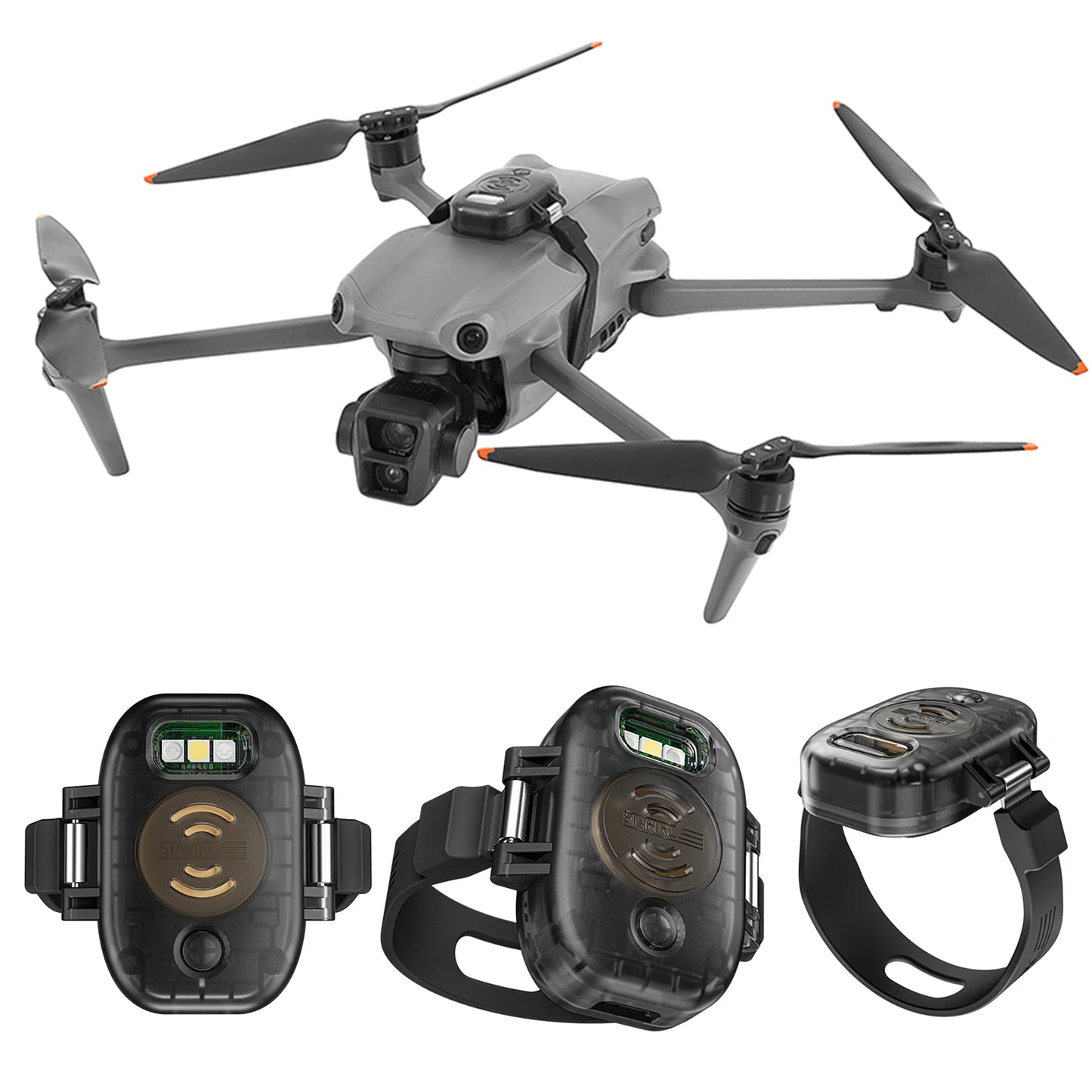LED Quick Tacking Drone Tool USB-C Charging Positioning Remote Alarm Drone Strobe Siren Tracker for Universal Models of Drones