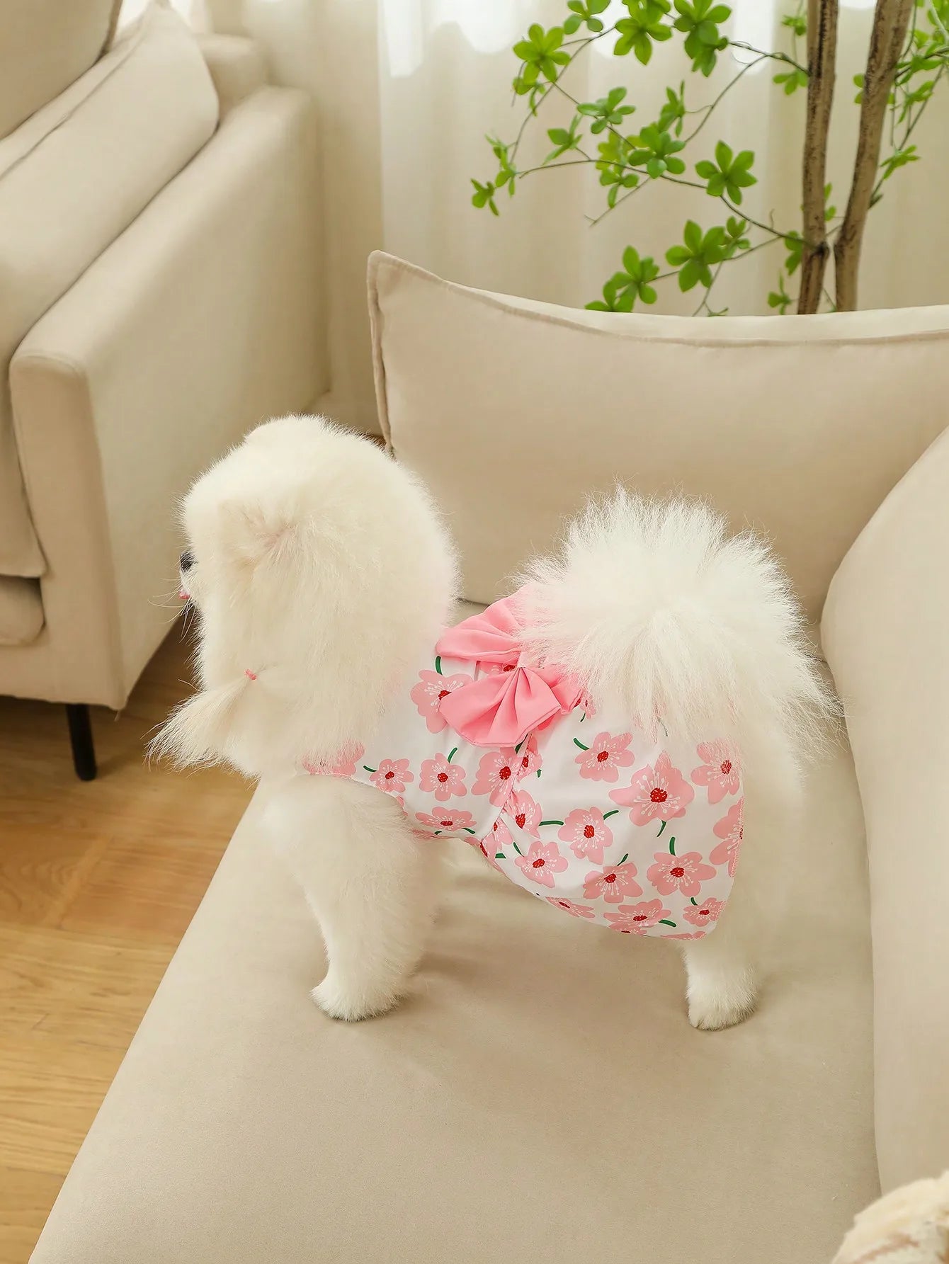 1pc Cute Letter Embroidered Pet Dress For Cats & Dogs, Ruffled Trim Costume For Christmas Party, Holiday Photo Outfit, Birthday Gift, Puppy Kitten Apparel, Festive Pet Clothing, Cute Animal Fashion, Dog Dress For Special Occa