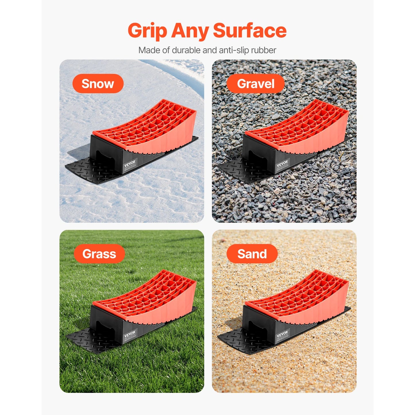 Camper Levelers 2 Pcs RV Leveling Blocks Camper Wheel Chock RV Camper Leveler Kit with Anti-Slip Mat Carrying Bag Level