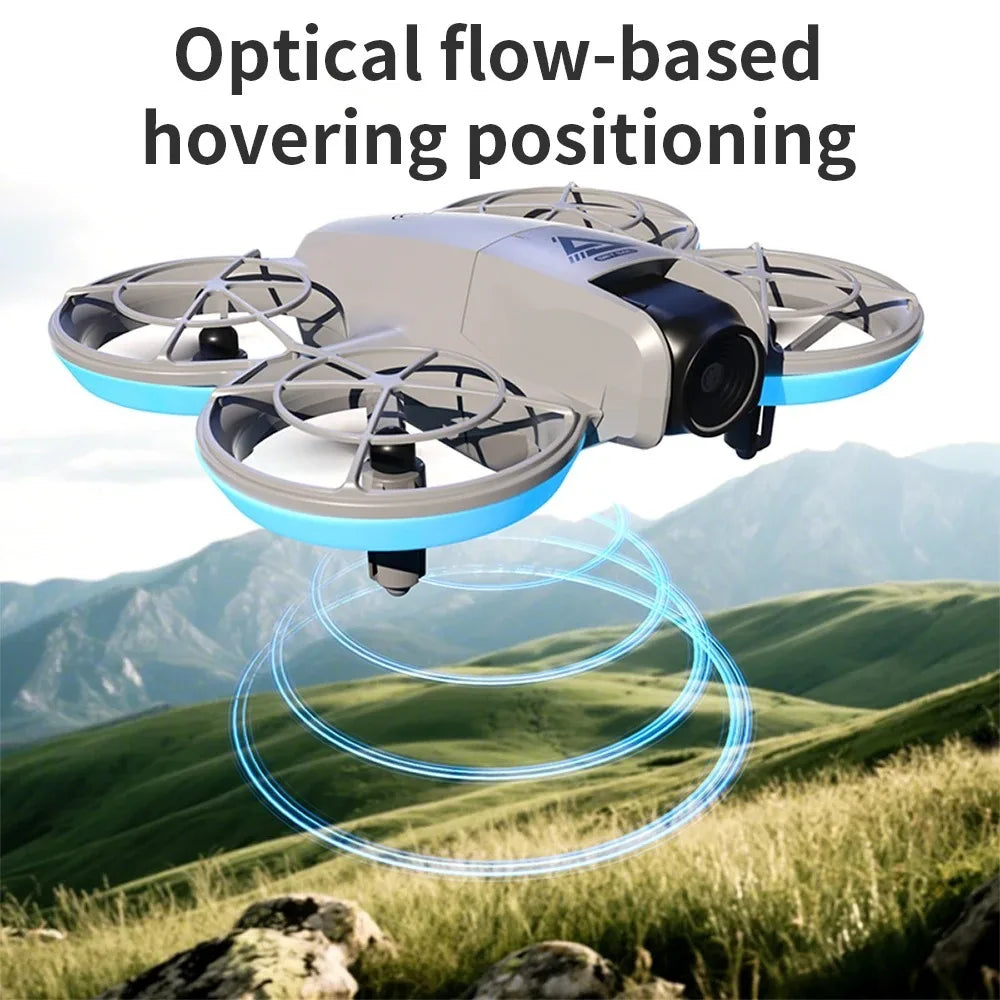 Screen-Controlled Aerial Drone with Dual Cameras, Optical Flow Positioning, Remote Control and RGB Lights - RC Flying Toy
