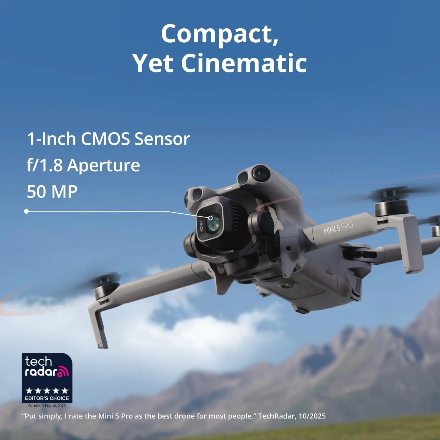 Mini 5 Pro Drone Fly More Combo DJI RC-N3 Drone Vlog with Camera 1-Inch CMOS 4K Drone for Beginners Active Track 360° 225° Gimbal Rotation 3 Batteries